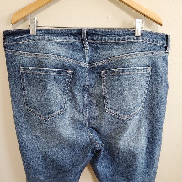 Torrid High Rise Slim Straight Leg Jeans Distressed Medium Wash Blue Women's 20R - Picture 8 of 12